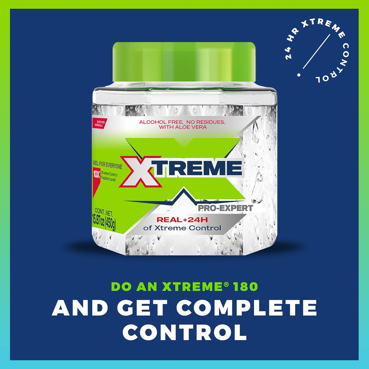 Xtreme open jar revealing clear gel texture for easy scooping benefit