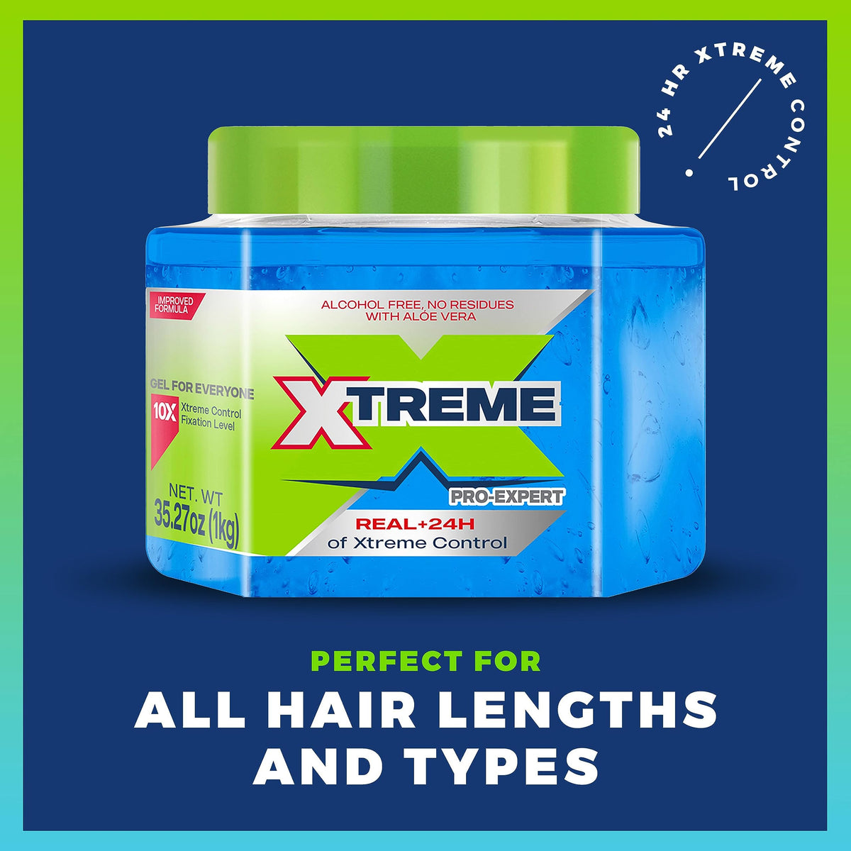 Xtreme close-up gel texture showing smooth crystal-clear formula benefit