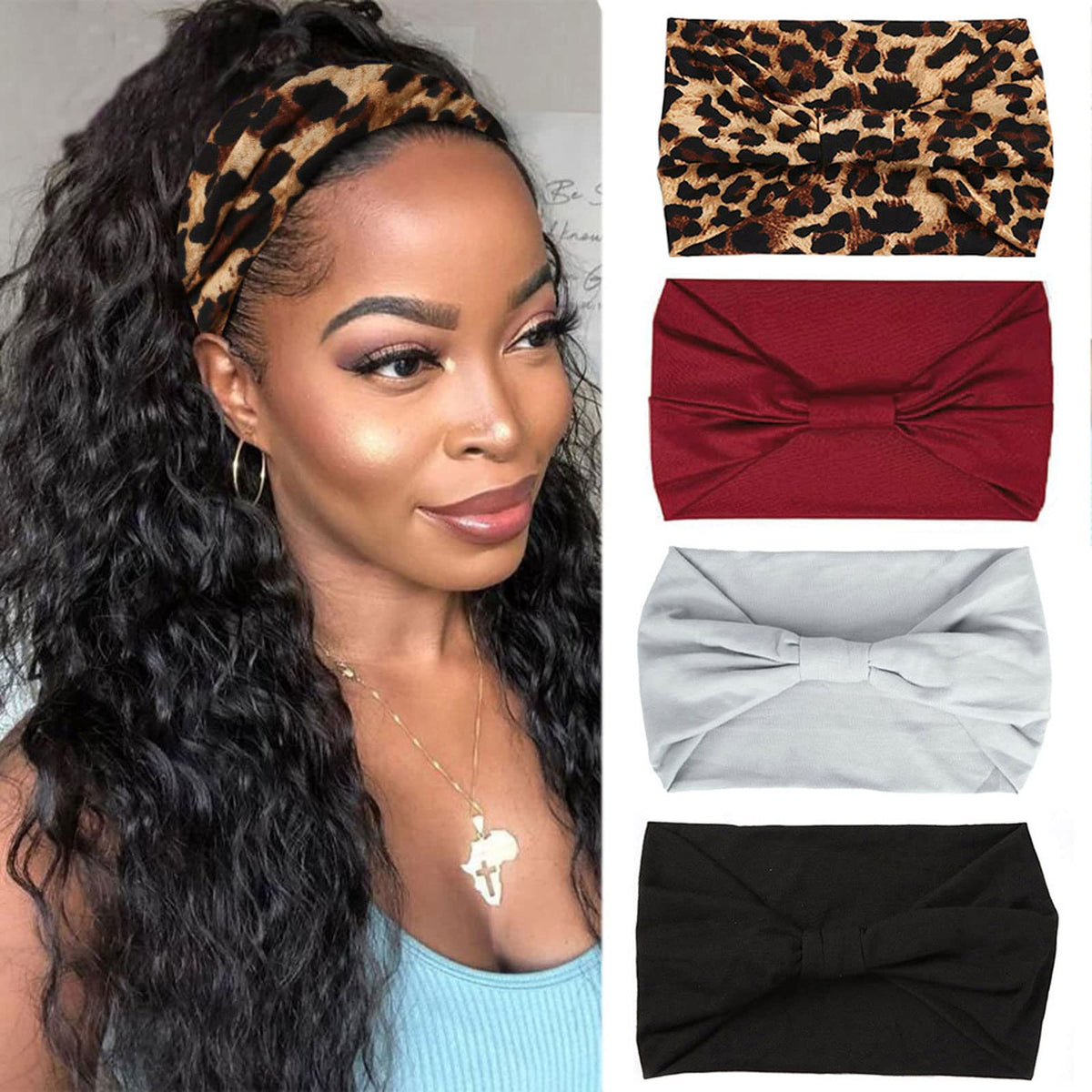 XTREND front view of four-pack headbands showing patterns and packaging benefit