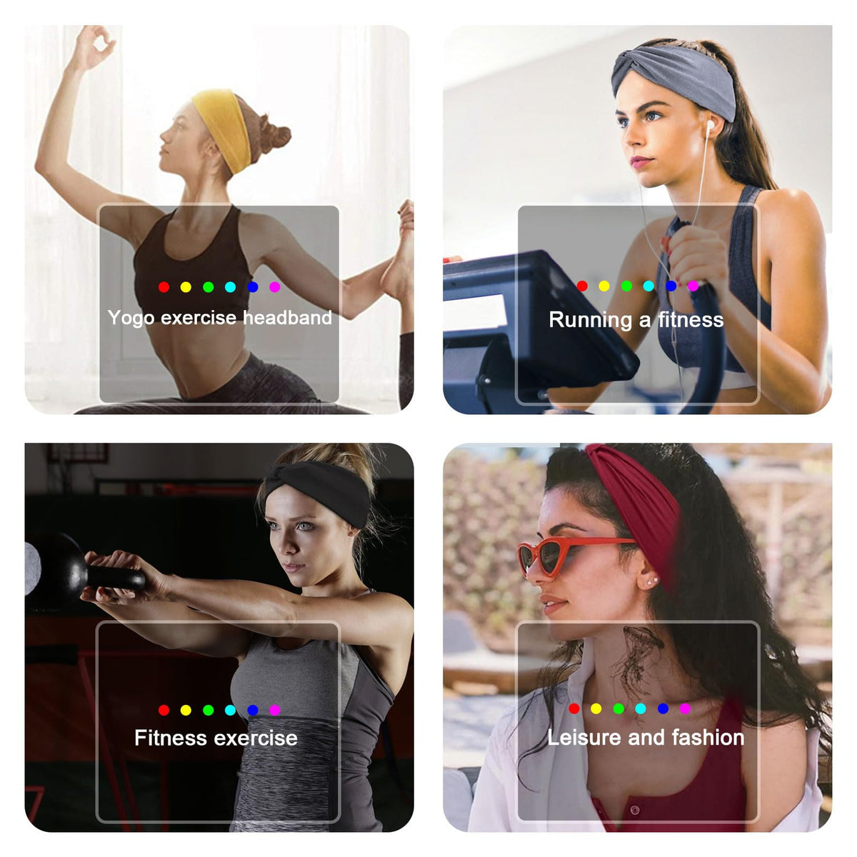 XTREND woman wearing headband while doing yoga showing stable non-slip hold
