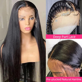 XUBULO close-up of HD 13x4 lace demonstrating invisible blend and realistic hairline