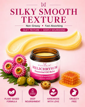 XUEBEIK close-up creamy texture of balm demonstrating smooth spreadability and hydration