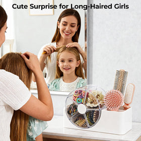 XUHSOLMP lifestyle vanity arrangement keeps kids' accessories organized