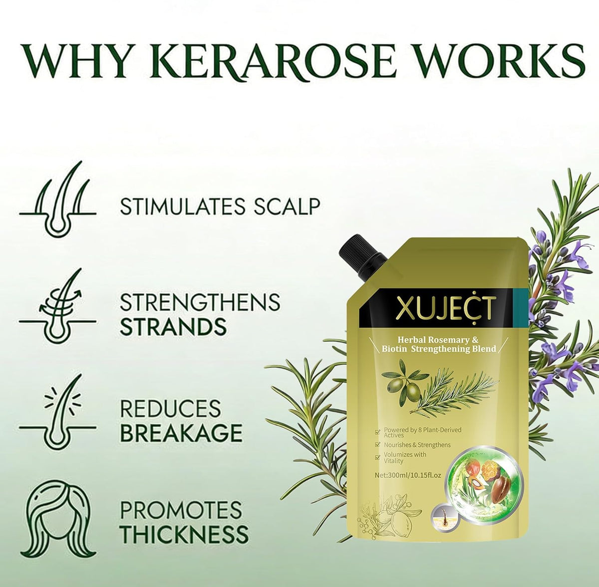 XUJECT rich lather on scalp demonstrating gentle cleansing and volume