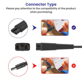 XXSZHY plug close-up showing two-prong flat connector for correct fit