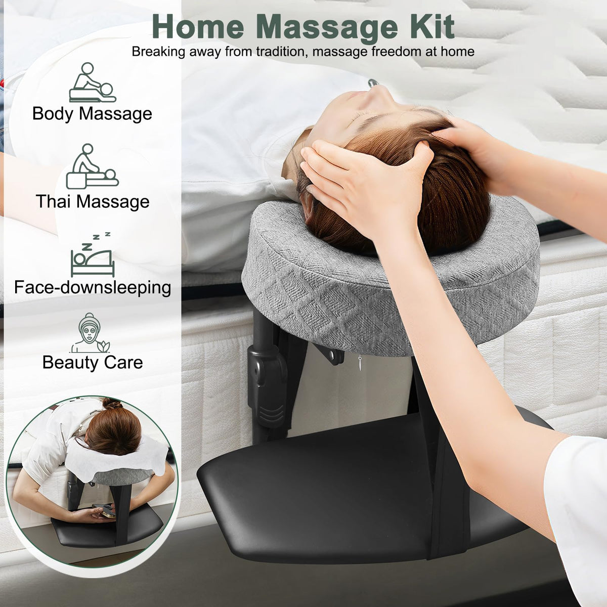 XYDongtong low-profile base tucked under mattress demonstrating secure, tool-free setup
