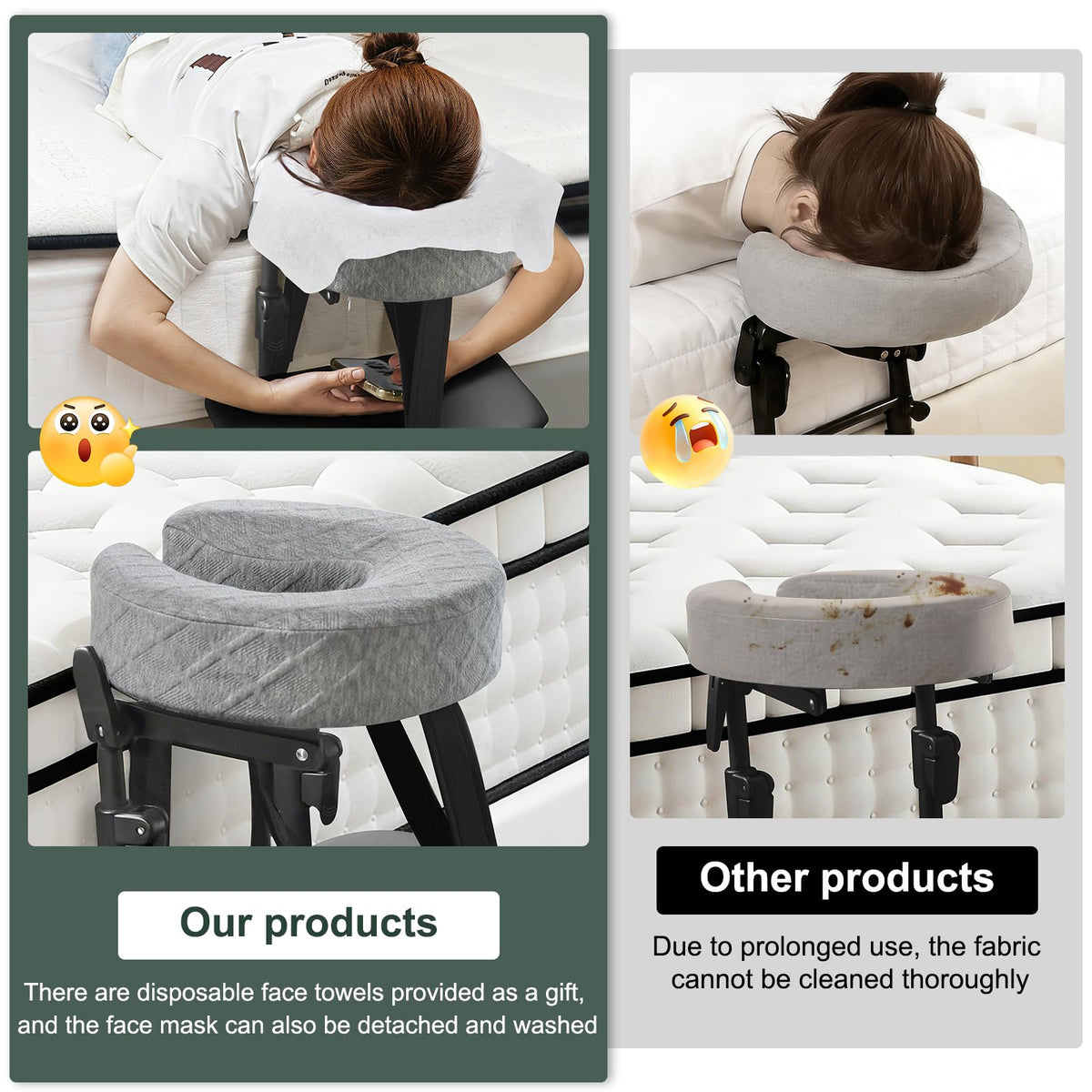 XYDongtong removable memory foam pillow close-up offering comfort and washable surface