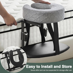 XYDongtong mounted on mattress side view illustrating stable fit on different mattress heights