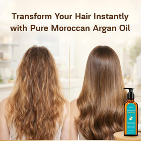 XYJIAXI before and after on hair ends showing smoother finish benefit