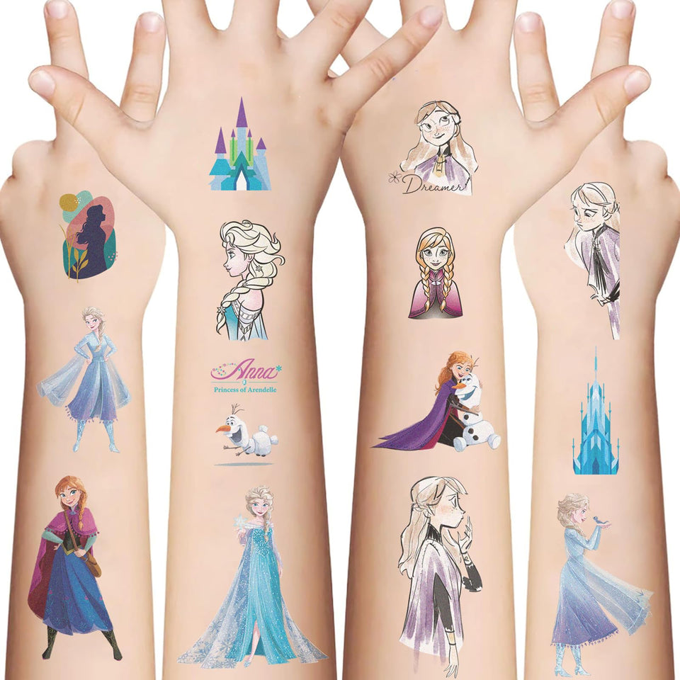 XYLL front packaging showing Frozen tattoo sheets and party-ready designs