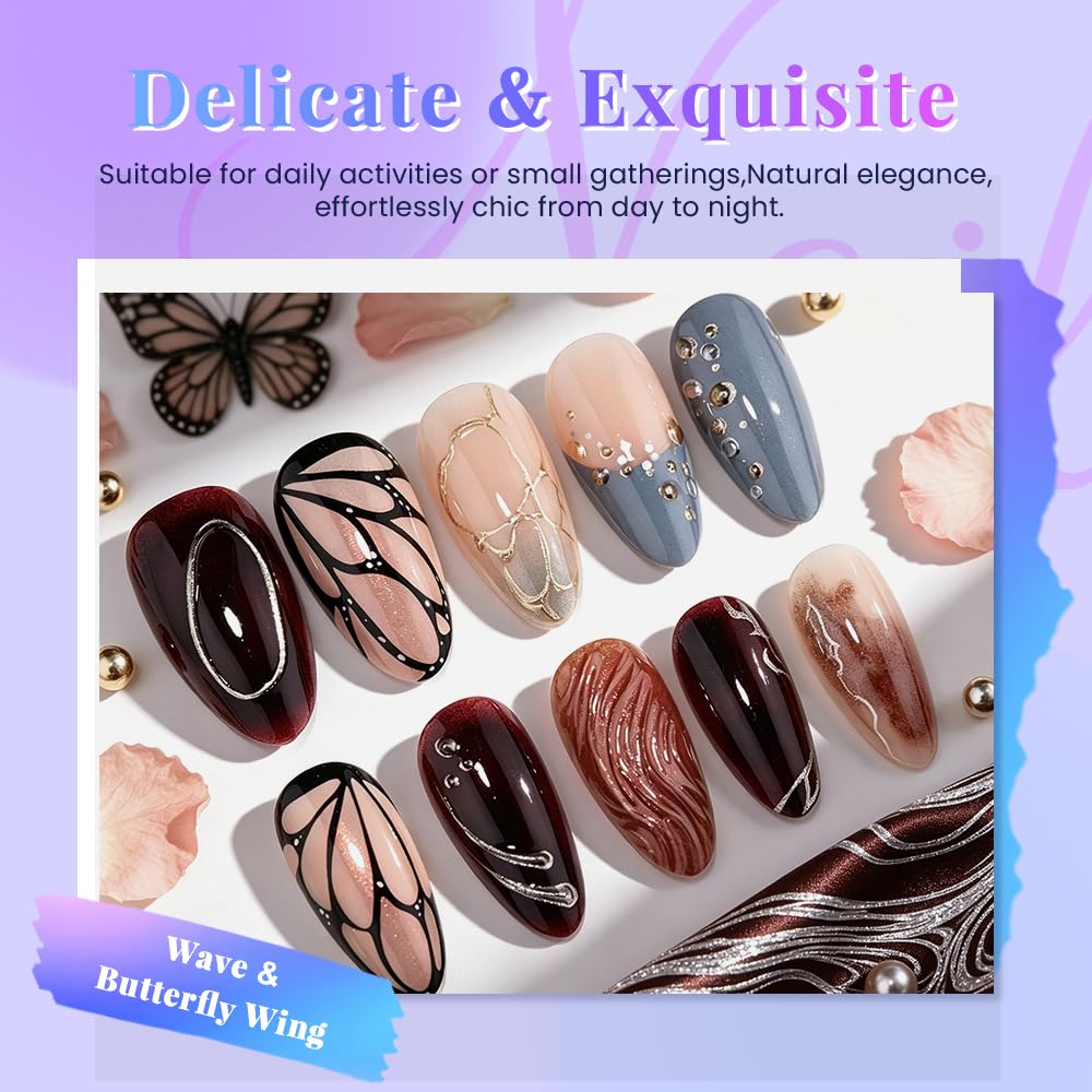 XZMeiLun application tools including nail stamp, wooden stick, cleaning cotton