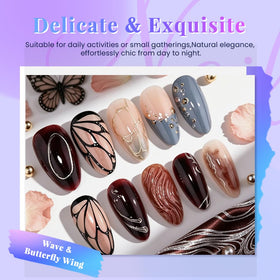 XZMeiLun application tools including nail stamp, wooden stick, cleaning cotton