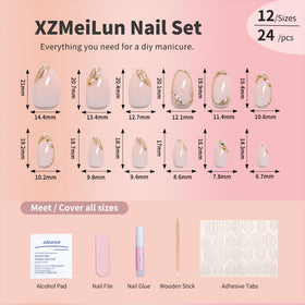 XZMeiLun close-up of 3D gold line and pearl charm for delicate decorative detail