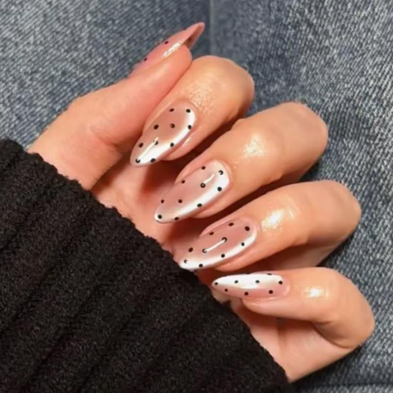 XZMeiLun front packaging showing pink nude cat eye polka design, polished appeal