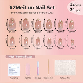 XZMeiLun nails on hand size comparison demonstrating fit and everyday comfort