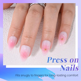 XZMeiLun nails in use typing on a laptop illustrating secure everyday wear
