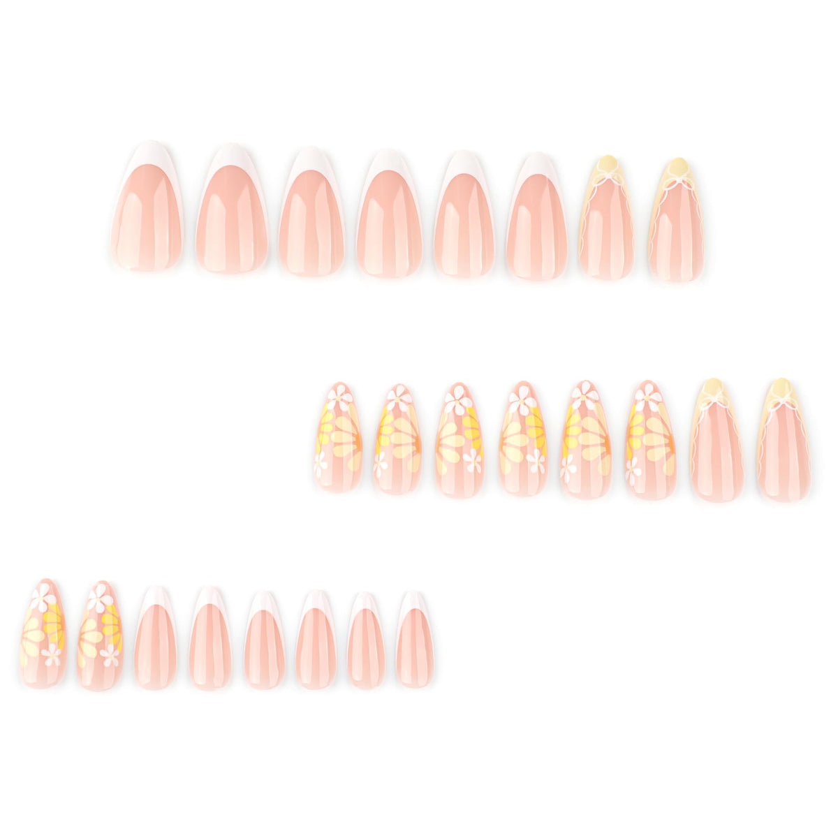 XZMeiLun nails worn at an outdoor picnic showing cute floral style and event-ready polish