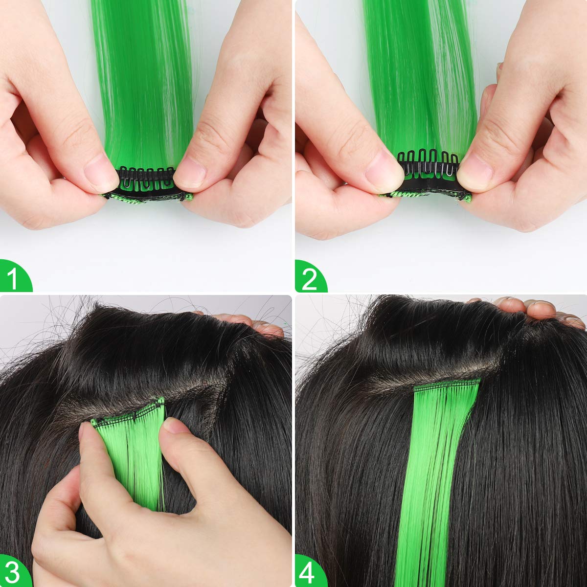 YaFex model wearing colorful highlights showing instant style transformation