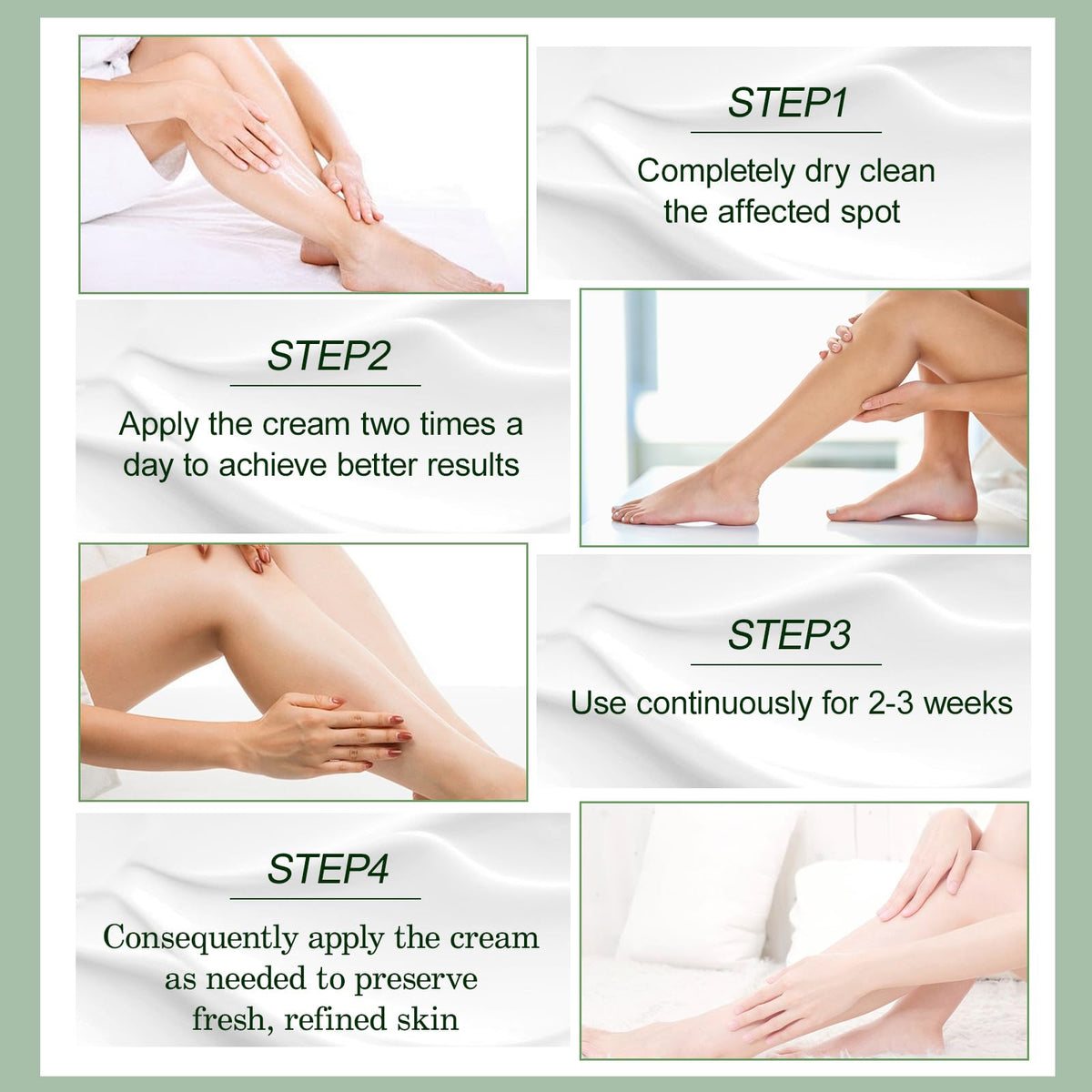 YAFUSIPE applied to heel demonstrating deep moisturization