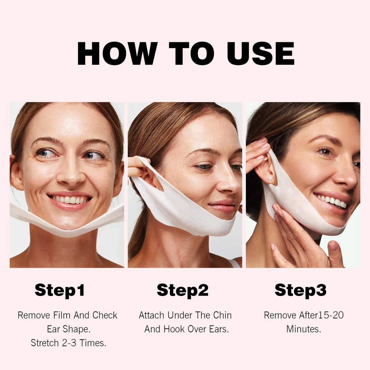 YAFUSIPE mask worn on model showing jawline support and lifting effect