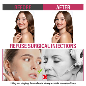 YAGUVI mounted jawline before and after demonstrating sharper definition