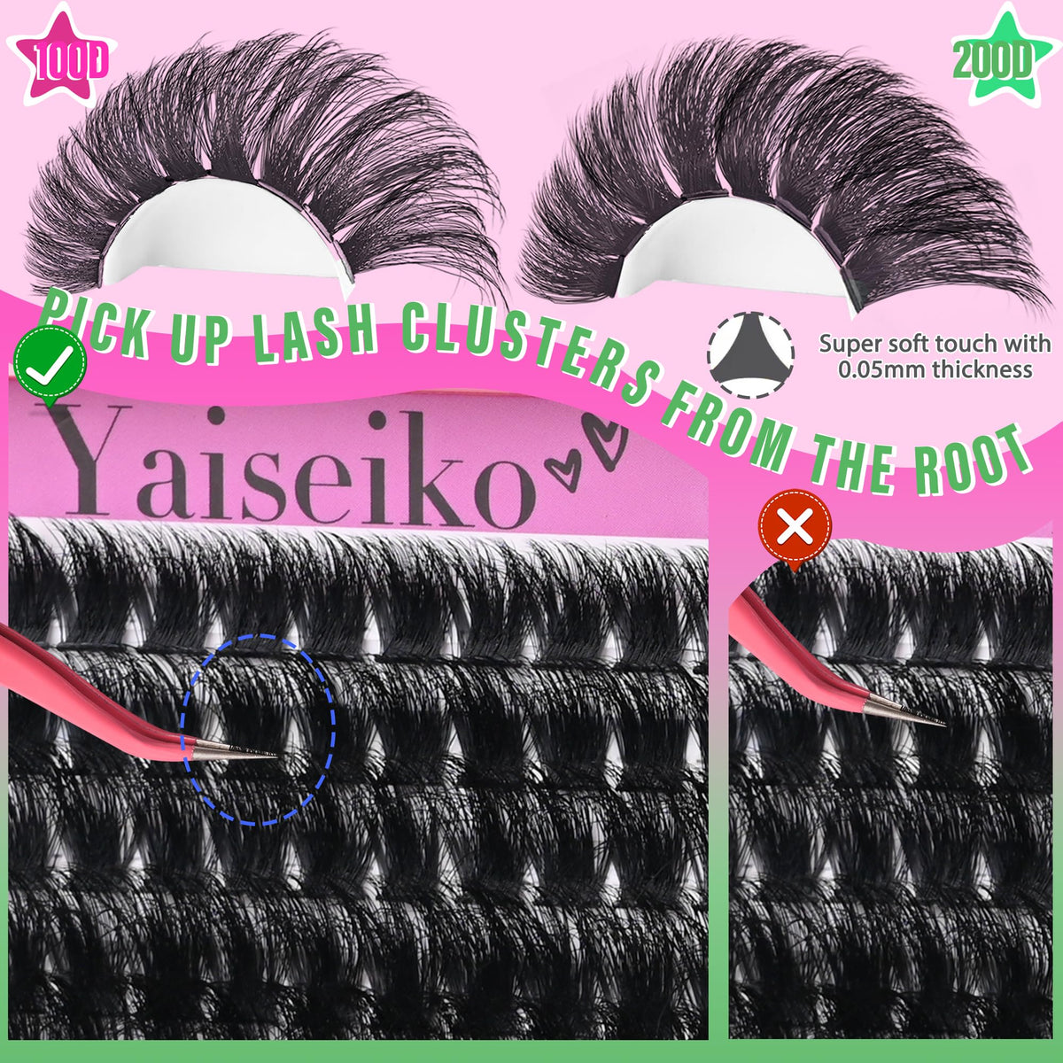 Yaiseiko clusters on strip demonstrating compact bands for faster application