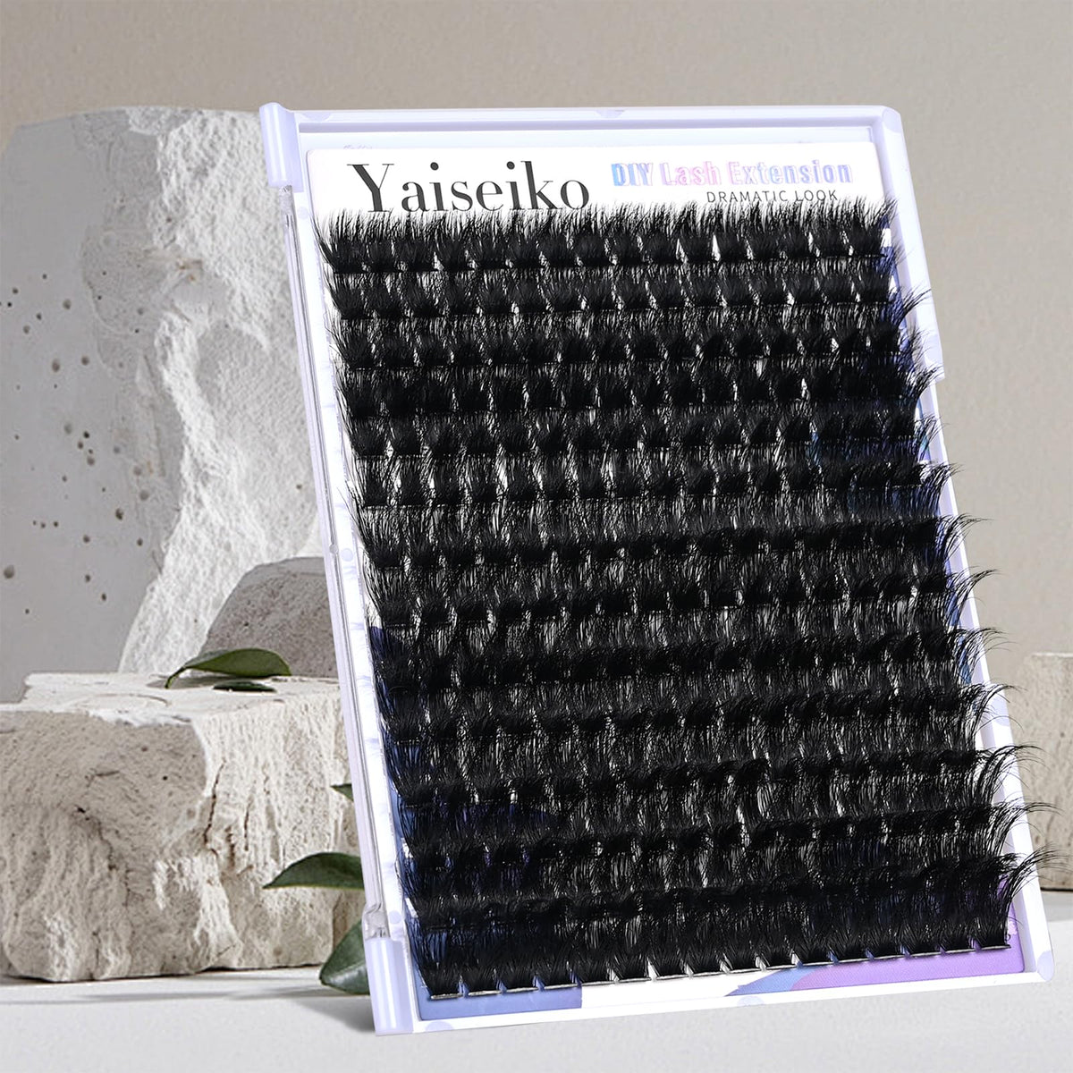 Yaiseiko finished eye close-up showing dramatic D curl and natural matte finish