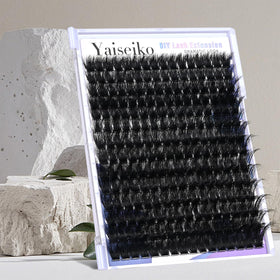 Yaiseiko finished eye close-up showing dramatic D curl and natural matte finish
