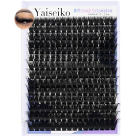 Yaiseiko front packaging showing 224-piece cluster set and lengths for fast styling