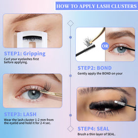 Yaiseiko hand applying cluster lash showing easy application advantage