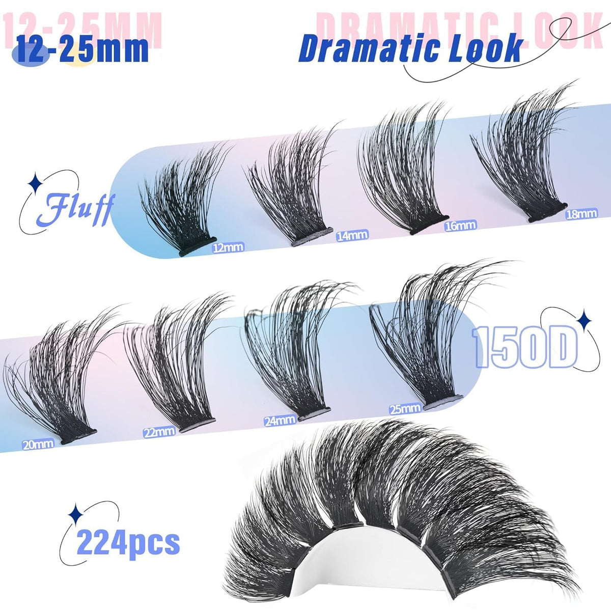 Yaiseiko lashes in hand to show scale and lightweight clusters for quick use
