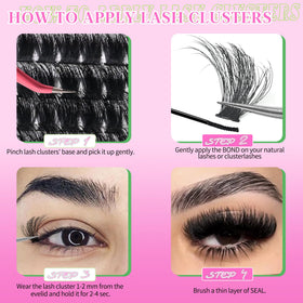 Yaiseiko makeup look lifestyle showing dramatic daytime-to-evening lash enhancement