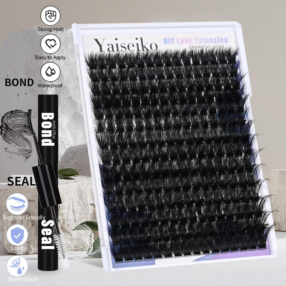 Yaiseiko layout comparing 12mm to 25mm clusters for styling choices