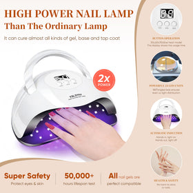 YALSYNY nail decorations and tools laid out for creative manicure details