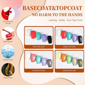 YALSYNY color fan of 25 gel polishes illustrating shade variety