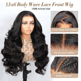 Yamikk body wave texture close-up showing soft bounce and realistic movement