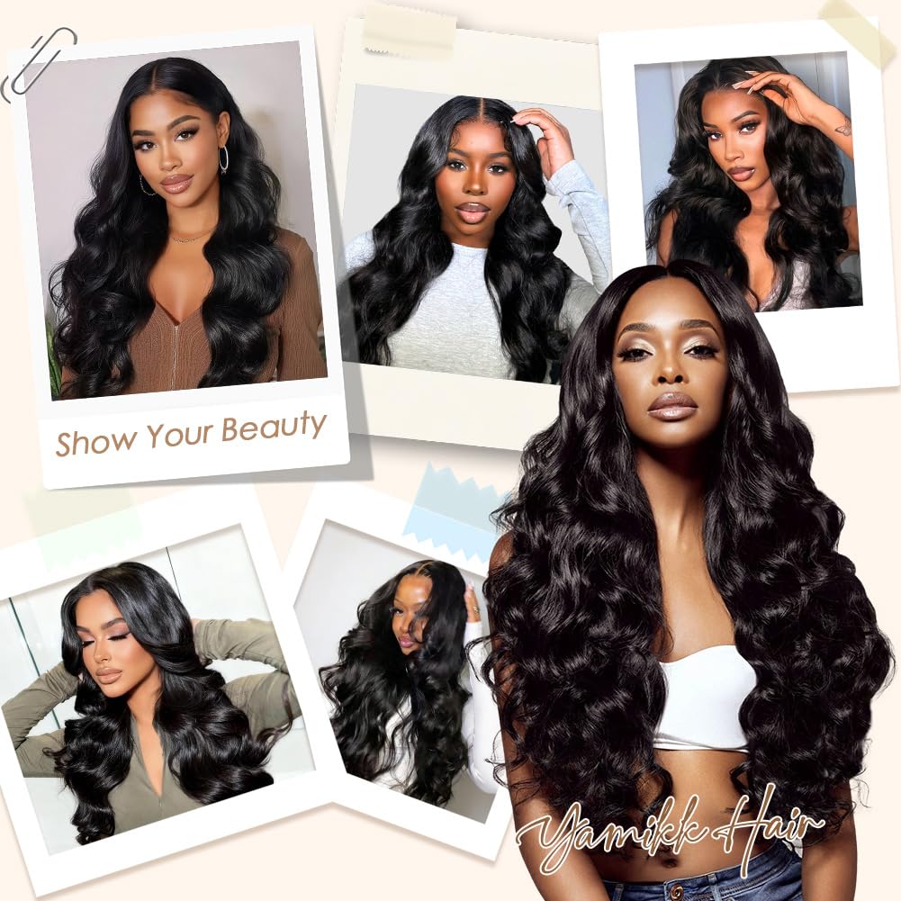 Yamikk lifestyle shot of woman wearing 28-inch wig demonstrating natural style
