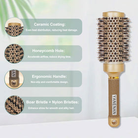 YANENAN ceramic barrel detail showing nano-thermal finish for faster drying