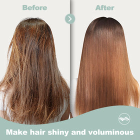 YANENAN brush in use with dryer creating a salon blowout at home