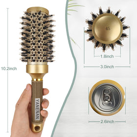 YANENAN brush beside hand for size comparison and medium-hair suitability