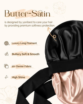 YANIBEST adjustable elastic tie detail showing secure fit and comfort benefit