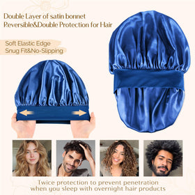 YANIBEST bonnet elastic band detail showing wide soft band for comfort benefit