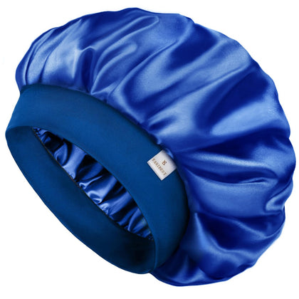 YANIBEST bonnet front view showing smooth satin and secure fit benefit