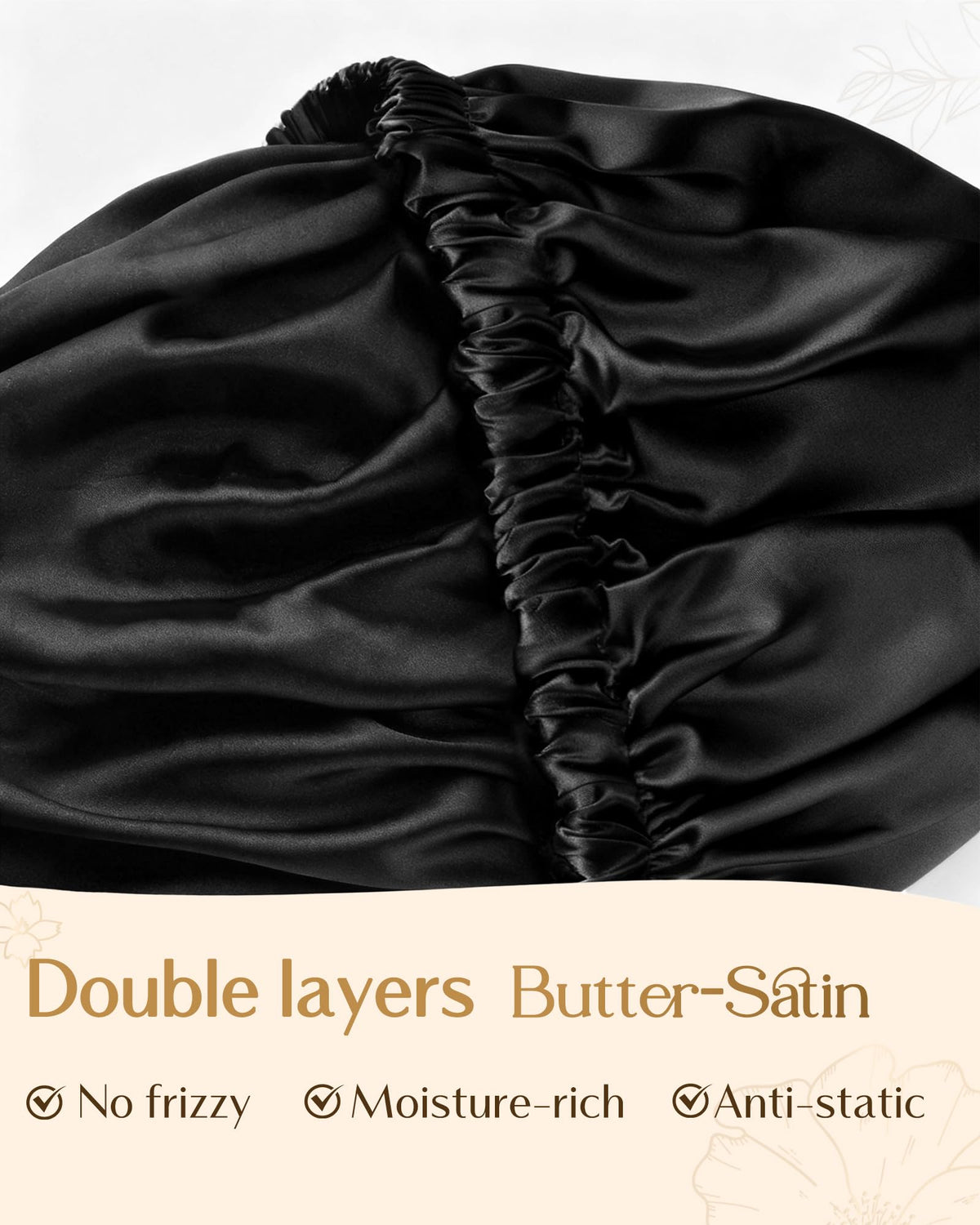 YANIBEST bonnet in use while sleeping protecting curls and preserving moisture
