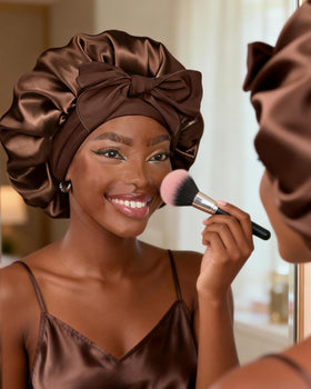 YANIBEST bonnet worn while sleeping protecting curls and reducing frizz