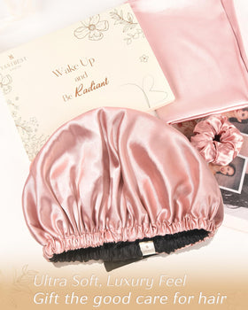 YANIBEST beside pillow to show size and coverage for full-hair protection