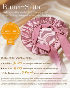 YANIBEST satin texture close-up highlighting smooth, low-friction fabric