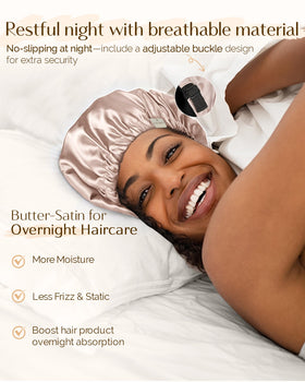 YANIBEST close-up satin texture highlighting smooth hair protection