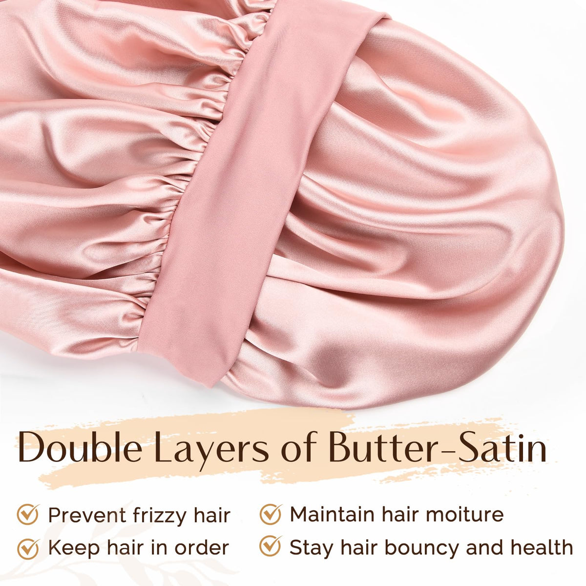YANIBEST close-up of double-layer satin fabric highlighting gentle protection
