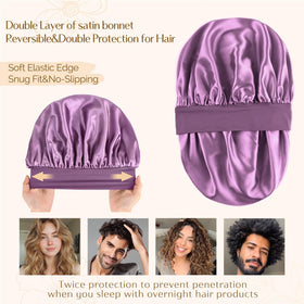 YANIBEST double-layer interior view showing layered satin for added hair cushion benefit